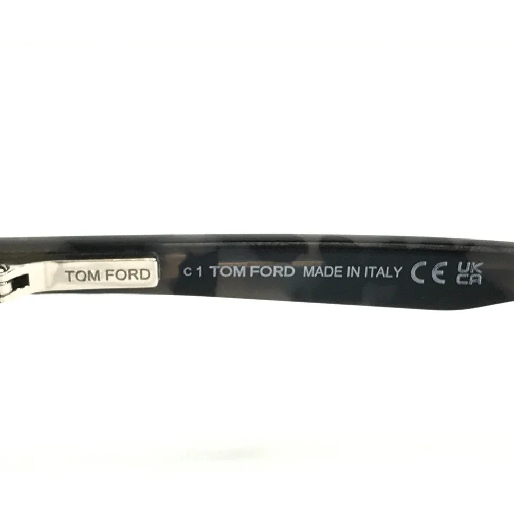 Tom Ford Eyeglasses Frames TF5709-B 056 Shiny Dark Gray Havana Cat Eye 54-17-140
